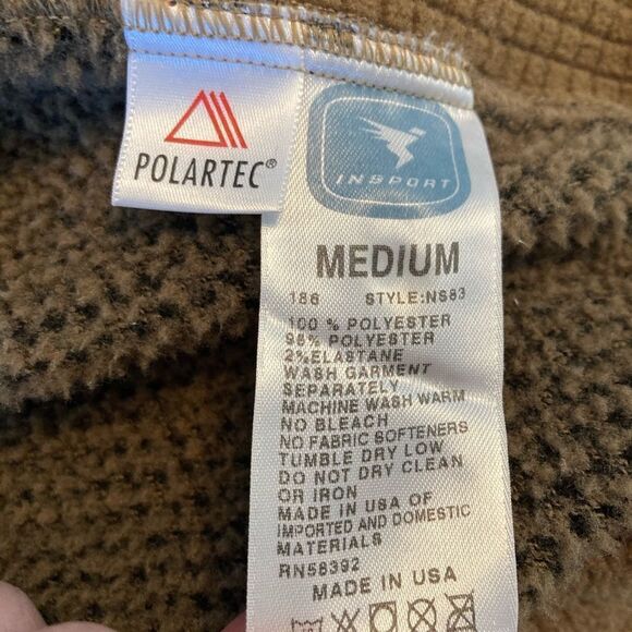 Vintage Polartec textured 1/4 zip jacket w/ quilted sides and cuffs oversized - Picture 8 of 9